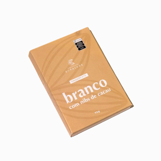 Chocolate Branco com Nibs de Cacau – 25g