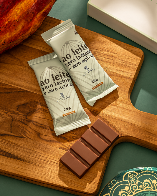 Chocolate ao Leite Zero Açúcar e Zero Lactose 44% Cacau 25g