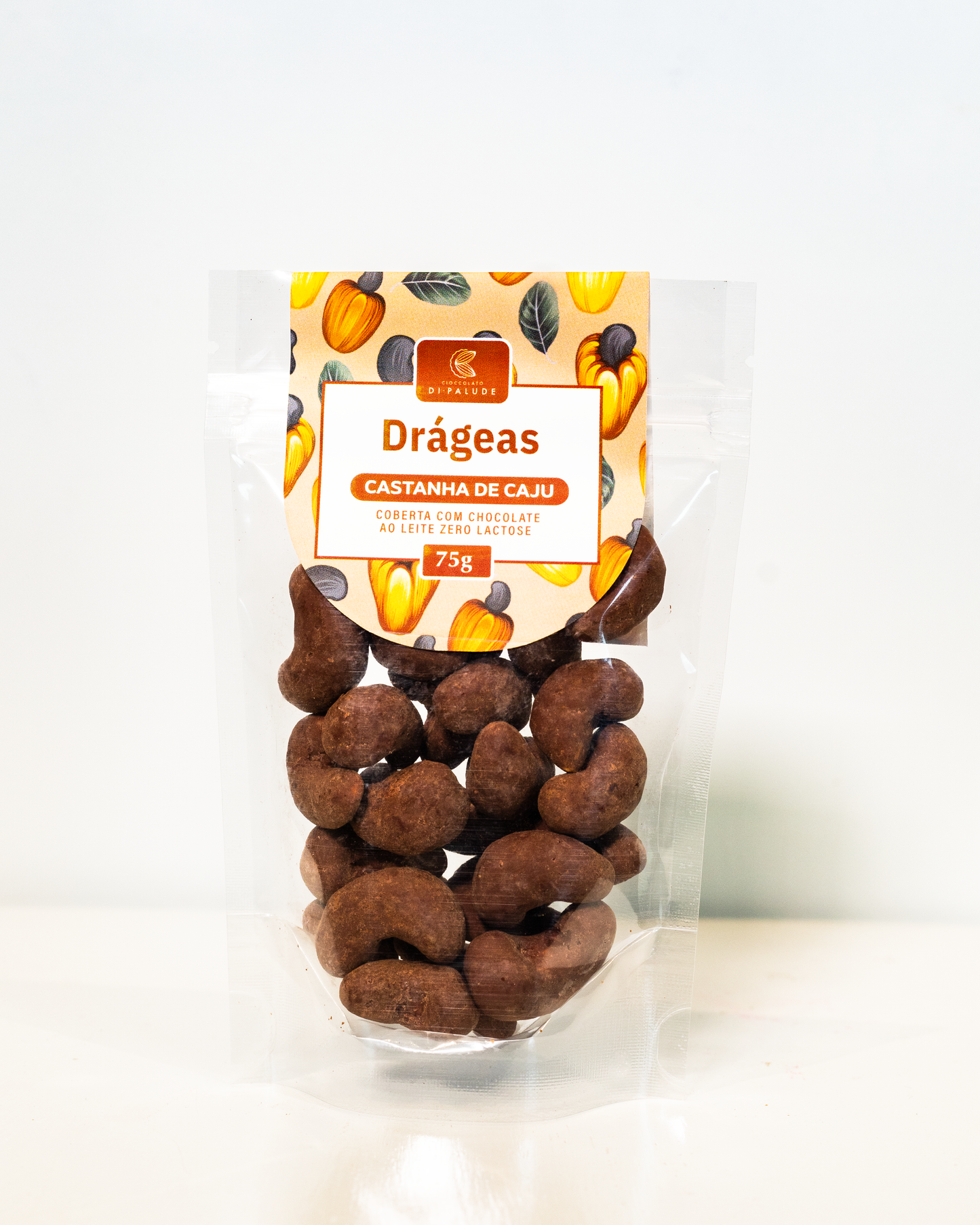 Drágeas de Castanha de Caju com Chocolate 70% Cacau 75g Di Palude