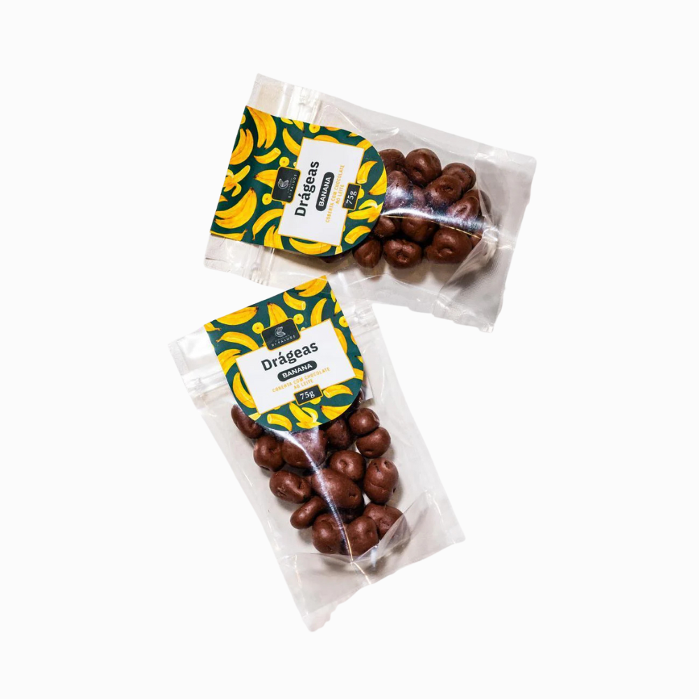 Drágeas de Banana com Chocolate – 75g