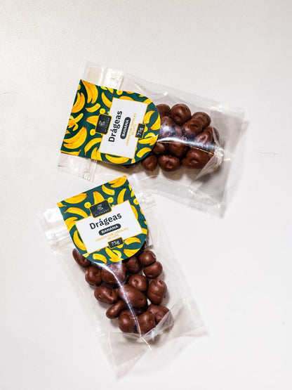 Drágeas de Banana com Chocolate ao Leite 75g – Di Palude