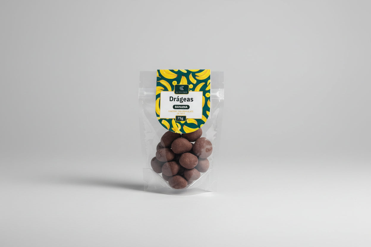 Drágeas de Banana com Chocolate ao Leite 75g – Di Palude