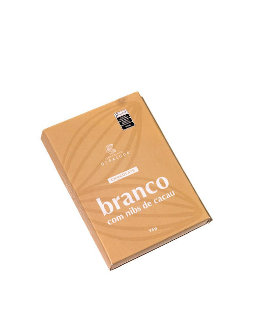 Chocolate Branco com Nibs de Cacau – 25g