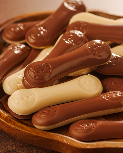 Caixa Chocolate Fino Língua de Gato Chocolate ao Leite 80g Di Palude