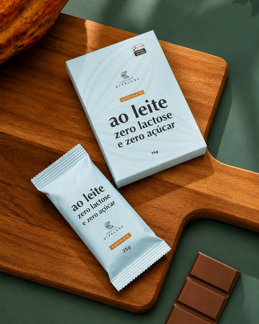 Chocolate ao Leite Zero Lactose e Zero Açúcar 75g Di Palude